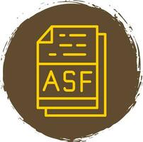 asf het dossier formaat vector icoon ontwerp