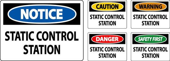 voorzichtigheid teken statisch controle station vector