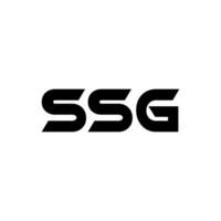 ssg brief logo ontwerp, inspiratie voor een uniek identiteit. modern elegantie en creatief ontwerp. watermerk uw succes met de opvallend deze logo. vector