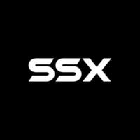 ssx brief logo ontwerp, inspiratie voor een uniek identiteit. modern elegantie en creatief ontwerp. watermerk uw succes met de opvallend deze logo. vector