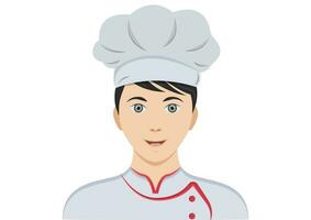 portret van een meester chef clip art vector Aan wit achtergrond