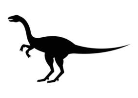 elaphrosaurus dinosaurus silhouet vector geïsoleerd Aan wit achtergrond