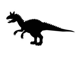 carnotaurus dinosaurus silhouet vector geïsoleerd Aan wit achtergrond
