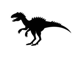 allosaurus dinosaurus silhouet vector geïsoleerd Aan wit achtergrond