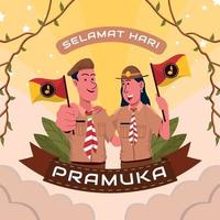 selamat hari pramuka vector