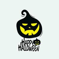 gelukkig halloween decoratief element of halloween logo met traditioneel karakters. van toepassing voor groet kaarten, uitnodigingen, affiches, partij flyers. vector