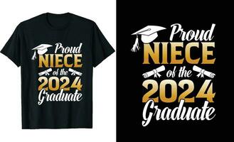 trots nicht van een 2024 afstuderen t-shirt ontwerp of diploma uitreiking t overhemd of typografie t overhemd ontwerp of diploma uitreiking citaten vector