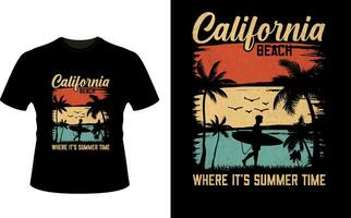 vector zomer wijnoogst illustratie t-shirt ontwerp strand met kokosnoot bomen of vector zomer creatief nieuw t overhemd ontwerpen