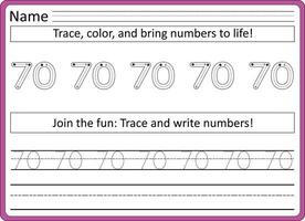 traceren werkbladen voor kinderen handschrift praktijk vector