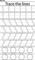 traceren werkblad voor kinderen vector