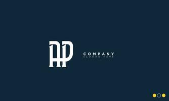 ap alfabet letters initialen monogram logo pa, a en p vector