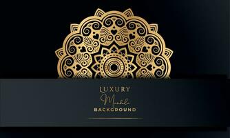 luxe mandala achtergrond met gouden patroon stijl ornament elegant uitnodiging bruiloft kaart, uitnodiging, achtergrond, luxe stijl vector illustratie ontwerp.