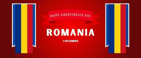 Roemenië nationaal dag voor onafhankelijkheid dag verjaardag, met kaarten van Roemenië en achtergrond van vlag Roemenië. december 1 vector