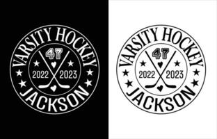 varsity hockey Jackson t overhemd ontwerp vector