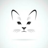 vector van een kat gezicht ontwerp Aan wit achtergrond, huisdier. dieren. gemakkelijk bewerkbare gelaagde vector illustratie.