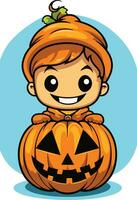 halloween tekenfilm illustratie kind kinderen vector beeld