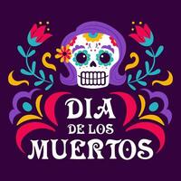 dag van de dood. dia de muertos. katrina, de kledingstuk schedel, de elegant calaca, feestelijk skelet, de benig danser. vector illustratie in wijnoogst stijl. voor affiches, ansichtkaarten, spandoeken, ontwerp