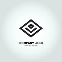 bedrijf logo met draaibaar vormen, in de stijl van minimalistische monochromatisch, zwart en wit, gemakkelijk, stencil ontwerp stijl vector