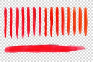 artistiek rood verf hand- gemaakt traceren van schetsen, vector illustratie