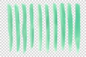 artistiek donker zee groen kleur verf hand- gemaakt traceren van schetsen, vector illustratie