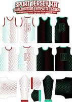 pijl strepen Jersey ontwerp sportkleding lay-out sjabloon vector