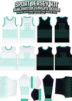 neon diagonaal strepen Jersey ontwerp sportkleding lay-out sjabloon vector