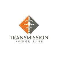 transmissie macht pool lijn logo vector, geschikt voor monteur en engineering. vector