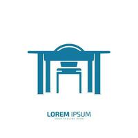 illustratie modern abstract tafel of stoel logo ontwerp sjabloon icoon vector