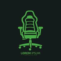 een minimaal logo van stoel, kantoor stoel icoon, comfortabel stoel vector silhouet geïsoleerd