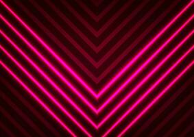 abstract driehoek neon licht lijn meetkundig roze decoratie donker achtergrond vector