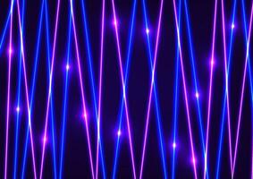 abstract digitaal technologie Purper neon licht lijn dynamisch achtergrond vector