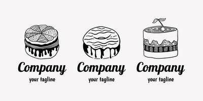 taart logo ontwerp vector
