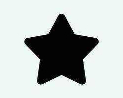 ster icoon vijf 5 punt favoriete opgeslagen knop web app Kerstmis zwart silhouet vorm schets uitknippen teken symbool vector illustratie grafisch artwork
