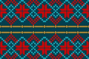 creatief vector naadloos decoratief etnisch stijl patroon.achtergrond met aztec tribal ornament.lente zomer herfst decor.ikat meetkundig volk sieraad.tribal etnisch vector structuur