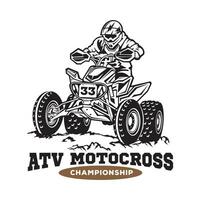 atv racing extreem sport, mooi zo voor t overhemd ontwerp en racing evenement logo vector