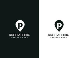 plaats brief logo ontwerp vector