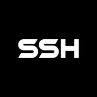 ssh brief logo ontwerp, inspiratie voor een uniek identiteit. modern elegantie en creatief ontwerp. watermerk uw succes met de opvallend deze logo. vector