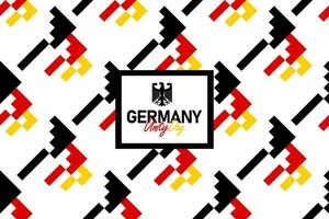 Duitse eenheid dag naadloos patroon met de Duitsland vlag kleuren, eenheid dag achtergrond vector