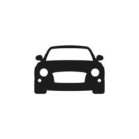 auto icoon teken symbool zwart solide glyph vector