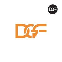 brief dgf monogram logo ontwerp vector
