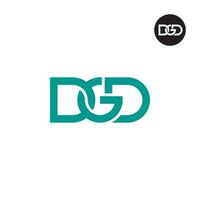 brief dgd monogram logo ontwerp vector