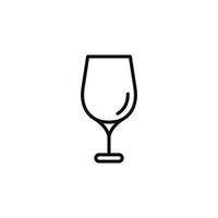 wijn glas lijn icoon geïsoleerd Aan wit achtergrond vector
