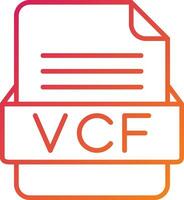 vcf het dossier formaat icoon vector