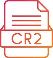 cr2 het dossier formaat icoon vector