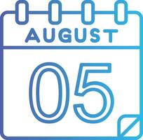 5 augustus vector icoon