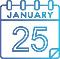 25 januari vector icoon