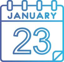 23 januari vector icoon