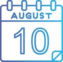 10 augustus vector icoon