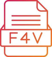 f4v het dossier formaat icoon vector