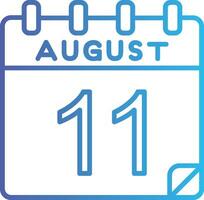 11 augustus vector icoon